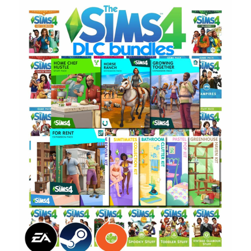 The Sims 4 Complete Collection With All DLC Expansions 72+ Stuff Packs, Game packs, Kits, For Windows
